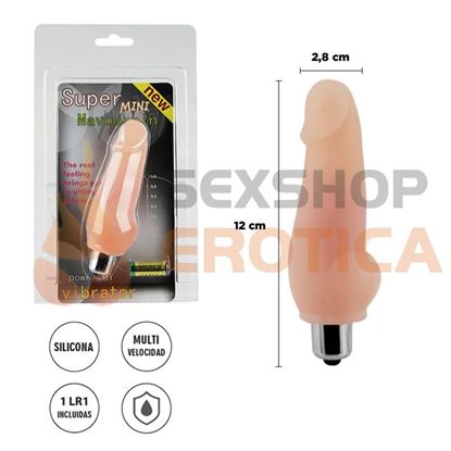 Mini dildo con vibracion y suave textura